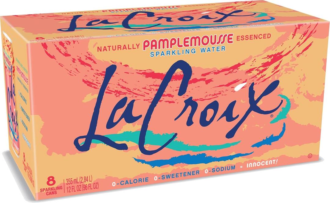 La Croix, Sparkling Water, Grapefruit, 96 Ounce Pack of 8 (EXP 12/27/27)