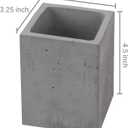 MyGift Pen Holder Pencil Holder For Desk,Pen Cup Holder For Desk,Concrete Desktop Pencil Cup,Modern Gray-Tone,Set of 3