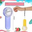 Sumind 100 Pcs Mini Portable Fan,AAA Battery Operated, 4 Colors, 5.9 x 2.6 inches