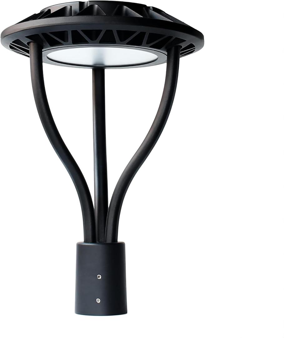 Led Post Top Light 60W Circular, DLC/ETL Listed LED Street Area Post Top Light, Outdoor IP65 Waterproof, Pathway Pole, Yard Light Fixture (100W)