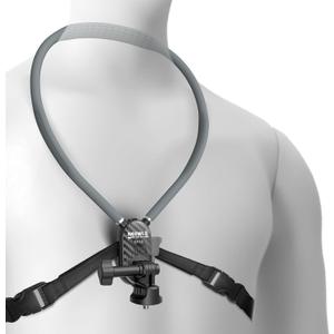 NEEWER Neck Mount Compatible with GoPro DJI Insta 360 Action Cameras, Quick Release Neck Holder with Air Cushion & Adjustable Chest Strap, Accessories Kit for POV Vlogging Video Recording, GP49