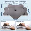 Sleep Apnea Pillow Ergonomic Cervical Neck Pillow for Pain Relief，Support Cooling Contour Memory Foam Pillows for Side Back Stomach Sleepers Orthopedic Pillow with Removable Cover