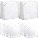 Patelai 8 Pack Crystal Acrylic Clear Napkin Holder for Table Bathroom Tissue Paper Guest Towel Holder Standing Vertical Napkin Dispenser for Cocktail Beverage Kitchen Bar (Square Paper)