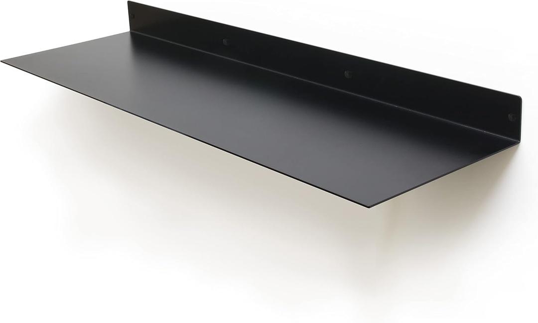 Mitus Floating Shelf Wall Mounted (11 inch x 36 inch) Heavy Duty Industrial Modern Steel, Black