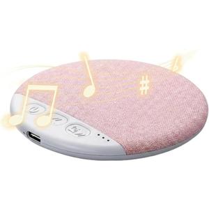 Ultra-Thin Bluetooth Pillow Speaker,Mini Portable Under Pillow Speaker with White Noise Timer Wireless Sleep Aid,Bone Conduction Sound Design for Side Sleepers,Private Stereo Sound for Adult&Kid,Pink