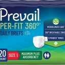 Prevail Per-Fit 360 Adult Incontinence Brief 1 Heavy Absorbency Breathable, PFNG-012/2, 57, 20 Ct