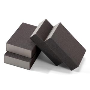 Extra Fine (400 Grit) Manual Sanding Sponge Sheet Kitchen Polishing Grinding Abrasive Sponge Block 4-Inch, 4-Pack