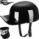 Yesmotor Baseball Motorcycle Helmet Half Cap for Bike Cruiser Chopper Moped Scooter- Dot Approved, XL