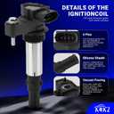 UF375 Ignition Coil & XP5263 Double Iridium Spark Plug for V6 Buick Allure,Enclave,LaCrosse,Rendezvous/Cadillac CTS SRX STS/GMC Acadia/Chevy Traverse Vectra/Saab 9-3/Saturn Outlook