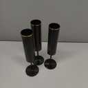 24 Pack Champagne Flute Acrylic 5.4 Oz Black Champagne Flutes Gold Rim Disposable Champagne Glasses Wedding Toasting Glasses Reusable Square Stemmed Glasses for Wedding Christmas Halloween