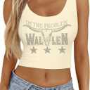 Country Music Tank Top Sparkly Cowgirl Graphic Shirts I'm The Problem Tee Country Music Crop Tops Western Music Fans Outfit, Size XL