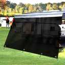 RV Awning Shade Screen with Zipper 9'x17'3", RV Awning Fabric Replacement Complete Kits for Trailer Camper, RV Awning 230GSM 8.2oz, 600D Durable Mesh Blocks 88% Sunlight, Improves Shade&Privacy, 9'x17'3" for 18' Rv Awning