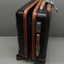Kono Luggage Set 3 Piece Carry On Hardside Luggage with TSA Lock Spinner Wheels Carry On Suitcase Apricot Black (Carry-On Travel Set (BP/TB/20"))