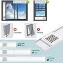 Daisypower Dryer Vent Window Kit,4" Adjustable Window Vent Kit with Outdoor Dryer Vent Cover
