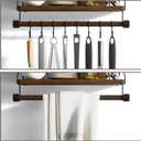 Alsonerbay Floating Shelf Wall-Mounted, Coffee Bar Shelf with Hooks and Towel Bar, Kitchen Shelves for Organizing Cooking Utensils and Mugs