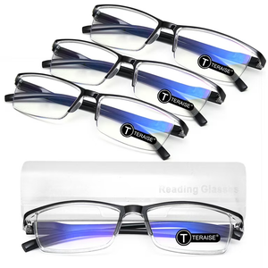  Reading Glasses for Women Blue Light Blocking,Readers for Women with Comfort Spring Hinges,Fashion Designer Ladies Eyeglasses(4 pack) (Black) 2.25