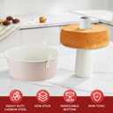 HONGBAKE Nonstick Angel Food Cake Pan with Removable Bottom, 10 Inch Tube Pound Cake Pans for Baking Chiffon Cake, 16-Cup, Heavy Duty, Pink