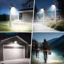 200W Solar Flood Light Outdoor 40000LM 6500K LED Solar Street Light with Remote, IP66 Waterproof Dusk to Dawn Outdoor Security Lighting, 13FT Cable Splitted Solar Powered Lamp for Parking Lot Garage