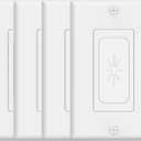 VCELINK Wall Plate Cable Pass Through, Single Gang Decorator Wall Plate Cover, Flexible Rubber Wall Grommets Insert for Low Voltage Cables, Wall Mount TV, Home Theater System, White (White-4 Pack)