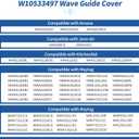 W10533497 3021428 Microwave Inlet Cover Replacement Compatible with Whirlpool Maytag WMH73521CW YMMV4205FW, WPW10533497 Microwave Oven Wave Guide Cover Replace PS8768667 AP5803334 Waveguide Cover