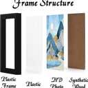 Black Picture Frame, 14x22 Picture Frame for Photo Poster Canvas Certificate Document Display Horizontally or Vertically High Transparent Wall Gallery(Size 14 x 22 inches)