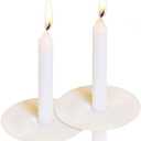 Grcdoyvl 200 White Church Candles with Drip Protectors for Devotional Candlelight Vigil Service, Box of 200 Candles, Unscented White 5" H X 1/2" D, No Smoke