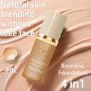 4-in-1 Foundation | Neutral-Tone Concealer |Hydrating Full Coverage Foundation | Color Balancer & Imperfection - Medium Natural for Normal Skinned People 1 Fl Oz (Neutral #2)