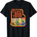 Lets Plant Some Trees Cannabis Humor Marijuana Funny Weed Short Sleeve T-Shirt, L