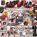Fast One Birthday Decorations, 125 Pcs Race Car First 1st Birthday Party Supplies for Boys Baby - Banner, Cake Toppers, Balloons, Tablecloth, Centerpieces, Crown, Poster, Baby Boxes