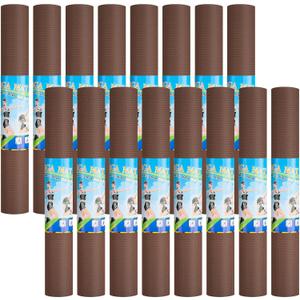 Funtery 3 mm Thin Yoga Mats Bulk, 68 x 24 in, Chocolate Brown (16 pcs)