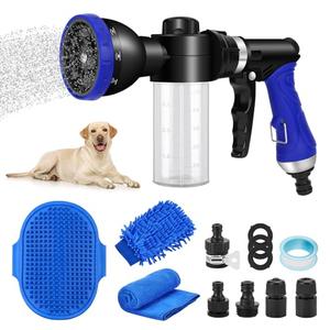 Pet Bathing Sprayer Kit,10 Spray Patterns, Adjustable Hose Wash Sprayer