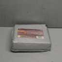 Zipper Fitted Bottom Sheet King-15 Inch Deep Pocket, 1800 TC Microfiber, Wrinkle-Free, Breathable & Secure Fit Fitted Style Mattress Cover Light Grey Solid