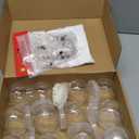 Pcs Winter Christmas Plastic Snow Globes Kit Make Your Own Snow Globe Mini Snowman Figurines Mini Resin Snowflakes for Xmas DIY Crafts(White Base)