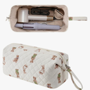 Large Quilted Hair Tools Travel Bag with Bear Pattern,Hair Styling Accessories Storage Case for Shark FlexStyle, Dyson Airwrap Hair Dryer, Curling Iron, Revlon Hair Tools(06Bear)