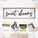 Sweet Dreams Wall Decor Above Bed 42''×15'' Large Bedroom Wall Sign Farmhouse Bedroom Sign Wood Framed Guest Room Decor Master Bedroom Wall Decoration
