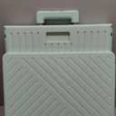 MACOPRO Folding Utility Cart Portable Rolling Crate Handcart Shopping Trolley Collapsible Tool Box, with Lid, Basket on 4 Rotate Wheels, for Grocery, Office, Teacher, Travel Shop Move Luggage (Green) 15.75"D x 14.17"W x 17.72"H