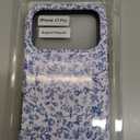 Compatible with iPhone 17 Pro Case [Compatible with MagSafe] -[8 ft Drop Protection] 2 in 1 Shockproof Protective Slim Soft TPU Cover Phone Case 6.3" (Blue Floral, iPhone 17 Pro 6.3") 
Blue Floral