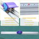 27 1/2" Manual Paper Cutter with Dual Measurement Ruler, Sliding Trimmer for Foam Board, Photos, PVC Film & PET Sheets, 30 Spare Blades Included