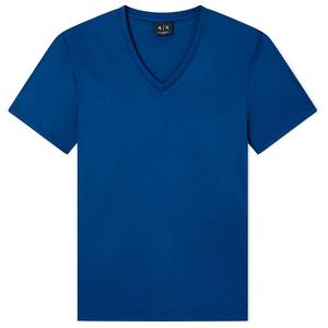 Armani Exchange Men's Basic Pima V Neck Tee, Nightshade, X-Large (XL)