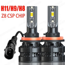 Quayub H11 LED Headlight Bulb, 120W 20000lm Per Set,500% Brighter, 6000K Cool White,High Low Beam H8 H9 H11 Headlight Bulb, Pack of 2