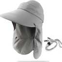 360 Full Protection Sun Hat for Women UV Protection, UPF50+ Ultimate Sunshield, Sun Visors, Bucket Hat for Man Fishing Hat Hiking Hat Women Summer Hats Detachable Multi-Functional Design (Grey)