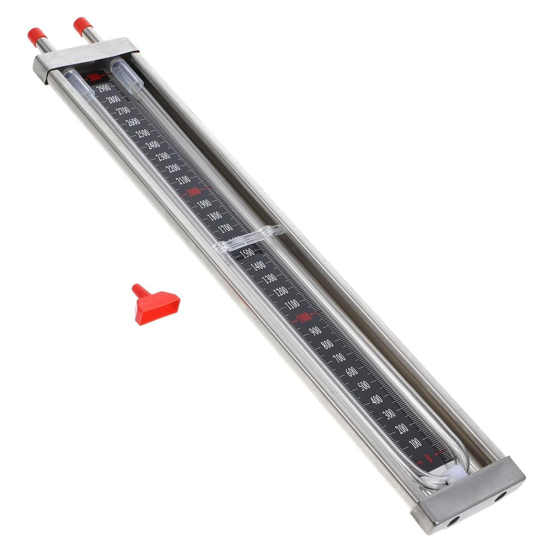 iplusmile Water Column Manometer, U-Type Tube Gauge High Accuracy, Stainless Steel Air Pressure Tester Indicator for HVAC, Furnace, Water Heater (0-3000PA)