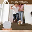 COSY HOMEER Door Mat Non-Slip Entryway Rugs Dirt Trapper, 24"x36", Brown