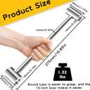 Door Hinge Adjustment Tool, 45# Steel Double-Ended Hinge Bender, 14mm & 19mm Gap Adjusting Wrench for Flag Hinges, Heavy Duty Door Repair Tool