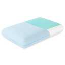 EGOHOME Cooling Memory Foam Pillow with Two-Sided Reversible Cover, Neck Support for Back, Stomach, and Side Sleepers, Washable Removable Cover, All-Season Comfort, Blue