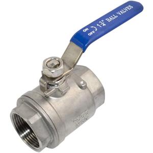 VARMHUS NPT Female 316 Stainless Steel Full Port Ball Valve Vinyl Handle WOG1000 (1-1/4")