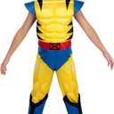 MARVEL Wolverine Official Youth Halloween Costume - Premium Quality Padded Jumpsuit with Plastic Mask (Large)