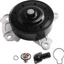 Water Pump and Thermostat Kit Compatible with 2008-2014 XD & 2009-2019 Corolla & 2009-2013 Matrix 1.8L L4 Engine, Replace # AW6351 1610039466 9025927 1305A190