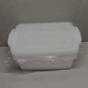 Jekiyo Clear Plastic Storage Bin, 14 Quart Latching Box Container with Lid, 4 Packs