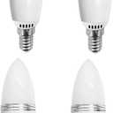 12W LED Candelabra Light Bulbs 12W LED Candle Bulbs E14 Non-Dimmable LED Chandelier Bulbs,100W Incandescent Bulbs Equivalent,Daylight White 6000K,E14 Small Base,Non-Dimmable,Pack of 4